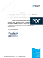 Constancia: Gestión Y Mantenimiento de Maquinaria Pesada