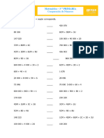 Ficha Ejercicios de Comparacion de Numeros para Cuarto de Primaria