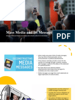 Mass Media and Its Messages