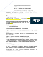 El Rol de Los Psicólogos en Las Consejerías de Salud