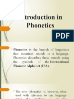 Introduction in Phonetics