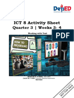 ICT 8 Activity Sheet: Quarter 3 - Weeks 3-4