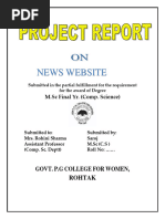 News Website Project Report