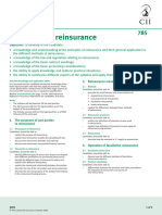 Principles of Reinsurance: Objective: To Develop in The Candidate