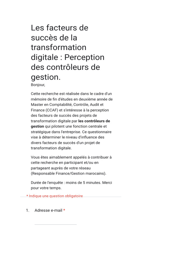Facteurs de succès de la transformation digitale | PDF | Gestion de ...
