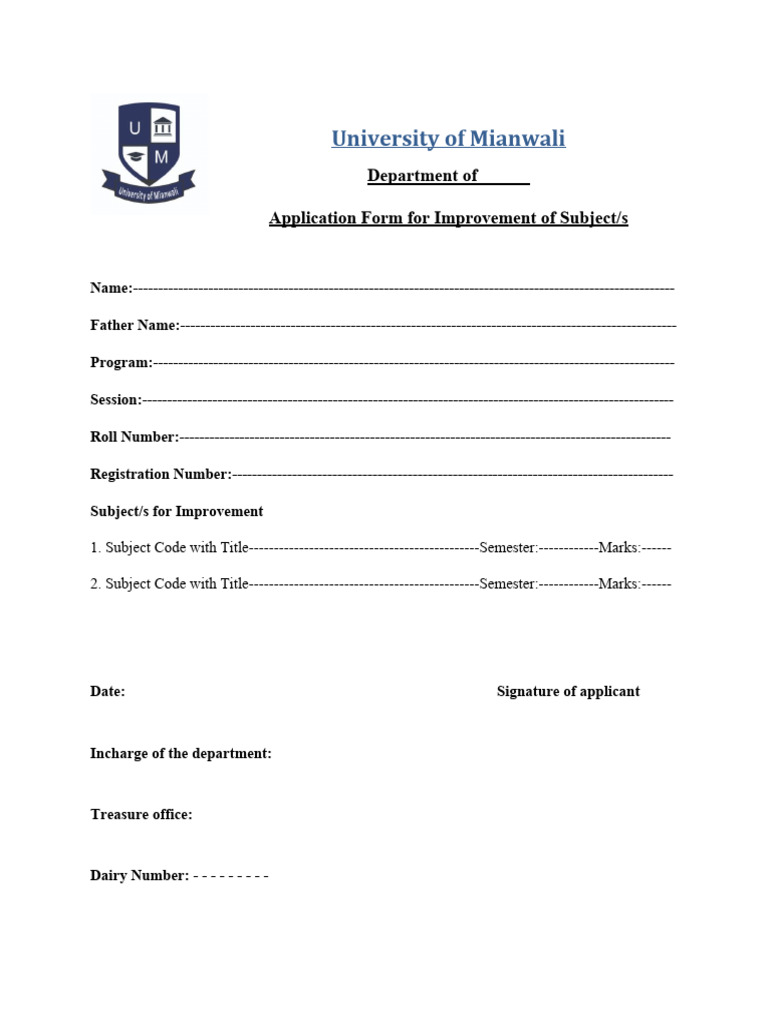 Application for Subject Improvement | PDF | Computers