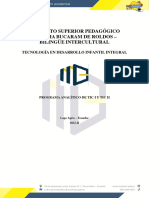 Programa Analítico - Tic I - Tic Ii - Examen Complexivo - Ec2022-Ii