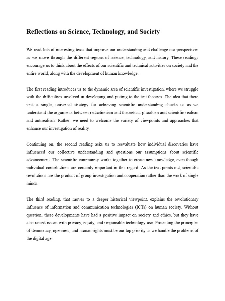 Reflection Paper 1-5 | PDF | Science | Knowledge