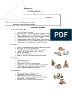 Worksheet Quinto Basico 3