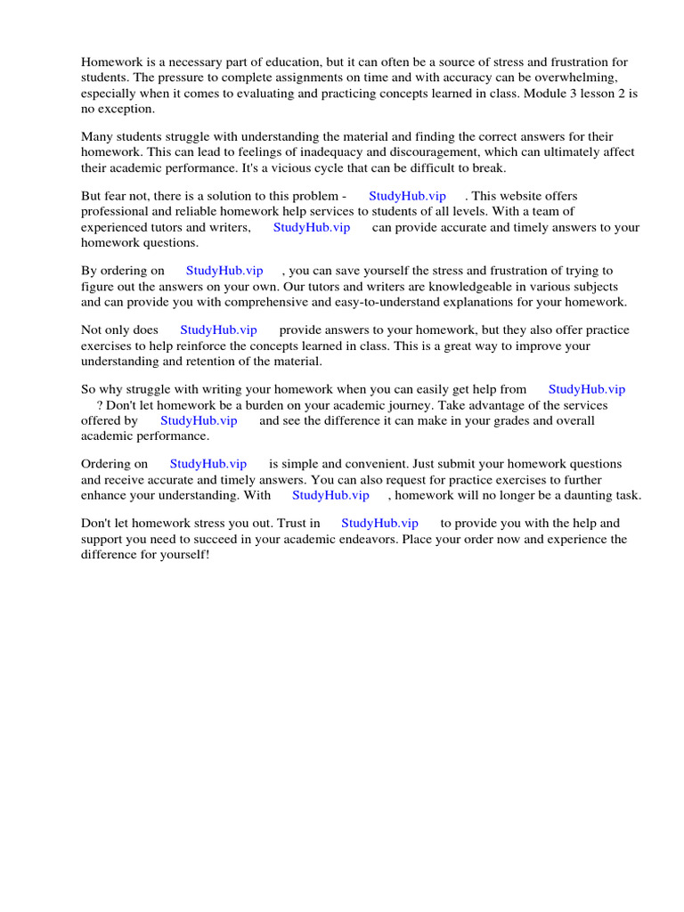 Evaluate Homework and Practice Module 3 Lesson 2 Answers PDF