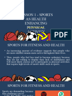 Sports As Health-Enhancing