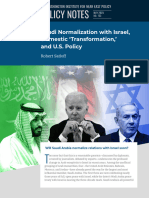 Saudi Normalization With Israel Domestic Transformation and US Policy - The Washington Institute For Near East Policy