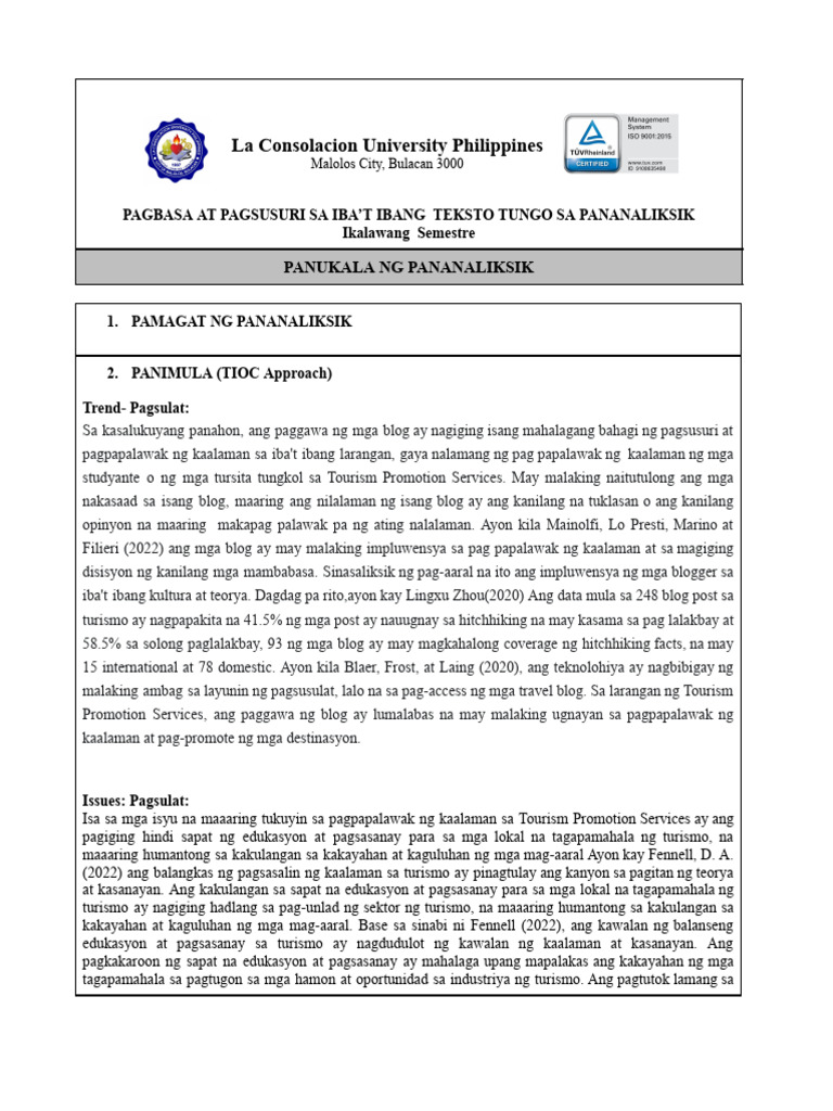 Group 2 TIOC | PDF