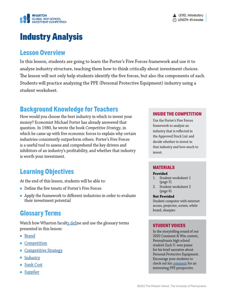Analyze Industries with Porter's Five Forces | PDF | Pricing | Profit ...