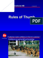 U - A - Rules of Thumb