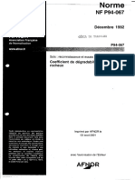 NF P 94-067 1992 Coefficient de Dégradabilité Des Materiaux Rocheux