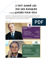 Rémunérations Patrons de Banques