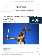 Case Analysis_ Naveen Kohli v. Neelu Kohli AIR 2006 SC 1675. - VidhiNama