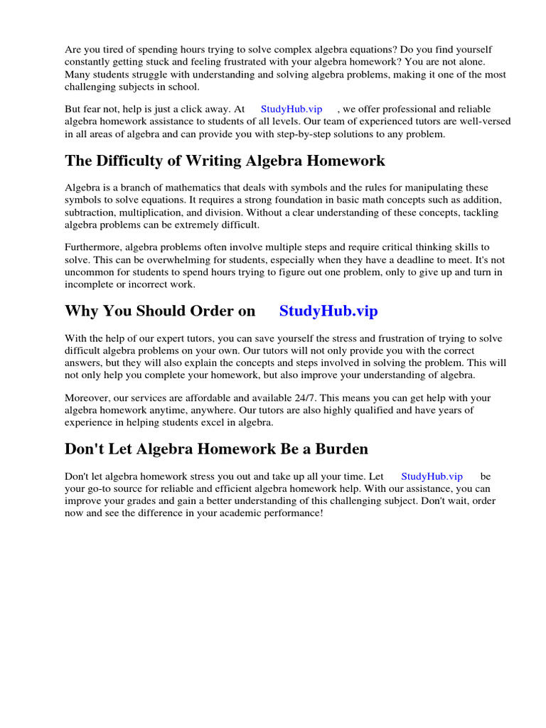 Algebra homework a sandwich pdf mathematics algebra