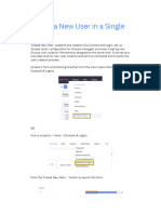 Envizi L4 POX - Create A New User in A Single Form