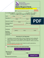 Department Vehicle Request Form