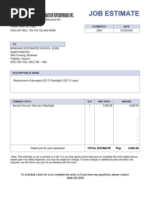 job-estimate