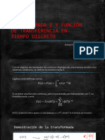 6. TRANSFORMADA Z Y FUNCIÓN DE TRANSFERENCIA EN TIEMPO