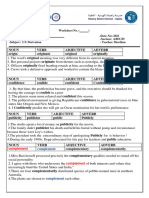 Derivation For The Final Exam Worksheet - Answers