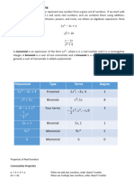 Lesson 4 - ALGEBRAIC EXPRESSIONS