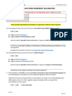 Manufacturer Input Declaration (16594-10)