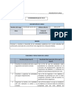 Descriptor de Cargo - Coordinador (A) de Ciclo