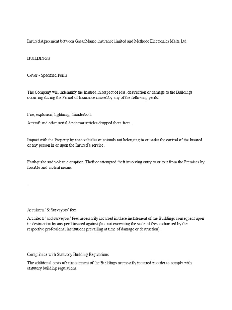 Insuring Agreement 2 | PDF | Insurance | Depreciation