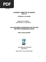 Download 38th Report of the Parliamentary Standing Committee on Finance -- Tax Assessment and Exemptions and Related Matters Concerning IPL-BCCI by Raj A Kapadia SN72140538 doc pdf