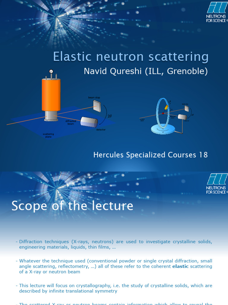 Elastic Neutron Scattering Overview | PDF | Crystal Structure | X Ray ...