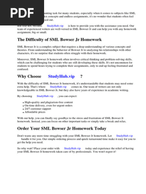 Sml Bowser Jr Homework