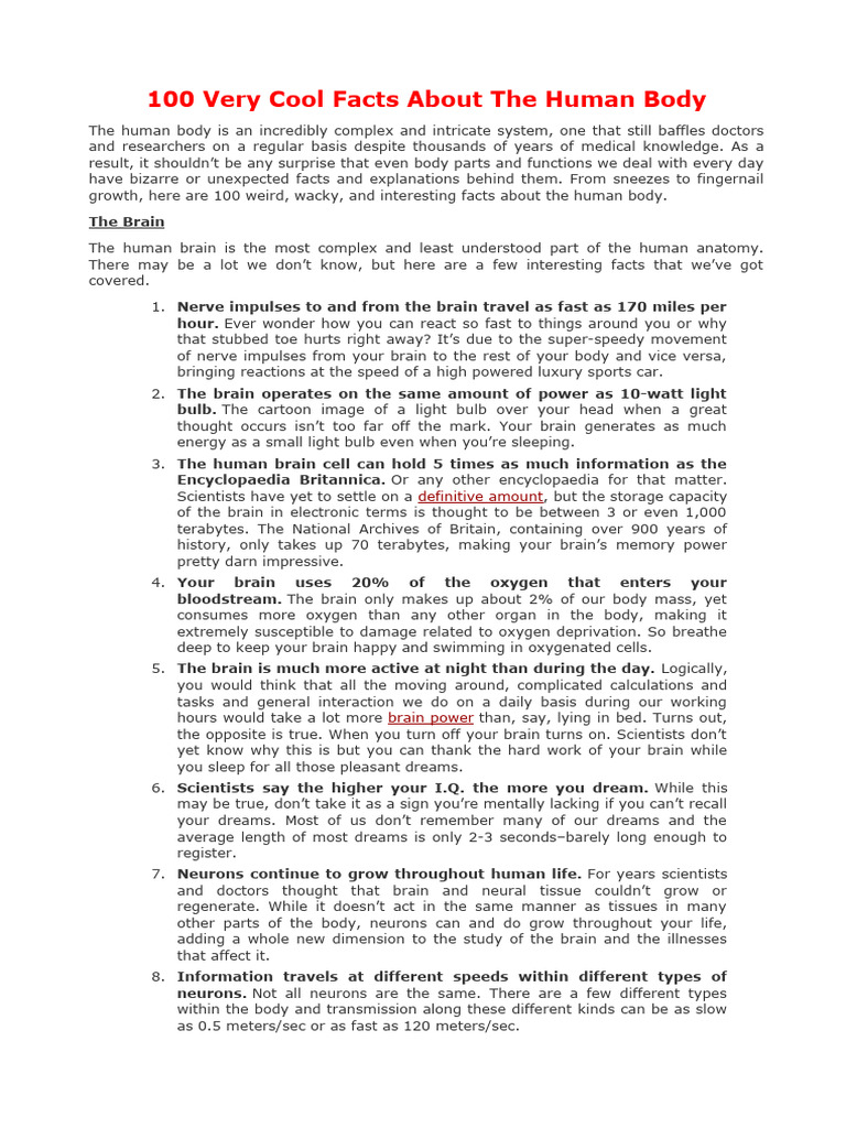 365 FACTS ABOUT HUMAN BODY PDF FREE DOWNLOAD visual data 6