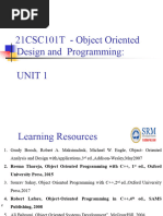 21csc101t - Oodp Unit 1 PPT - Updated