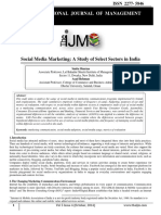 Social Media Marketing: A Study of Select Sectors in India: The International Journal of Management