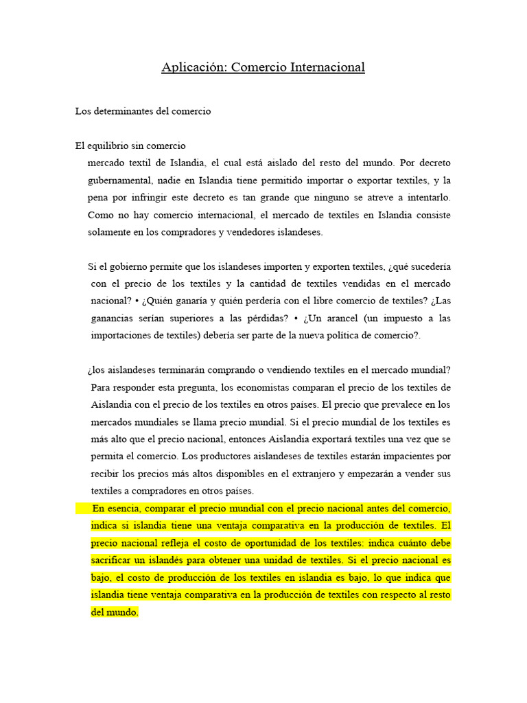 Efectos del Comercio Internacional en Islandia | PDF | Excedente ...