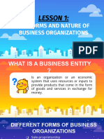 Lesson 1 Forms and Nature of Business Organization
