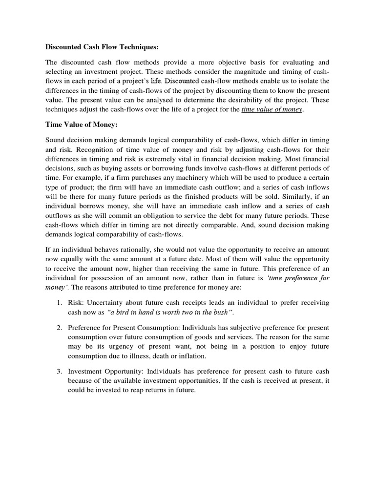 Com 203 (FM) - Capital Budgeting Techniques | PDF | Net Present Value ...