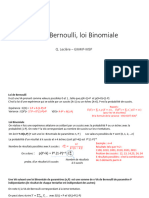 Loi de Bernoulli, Loi Binomiale: Q. Leclère - GM4IP-MSP