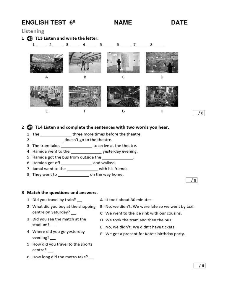 Test Unit 3 6º Pdf