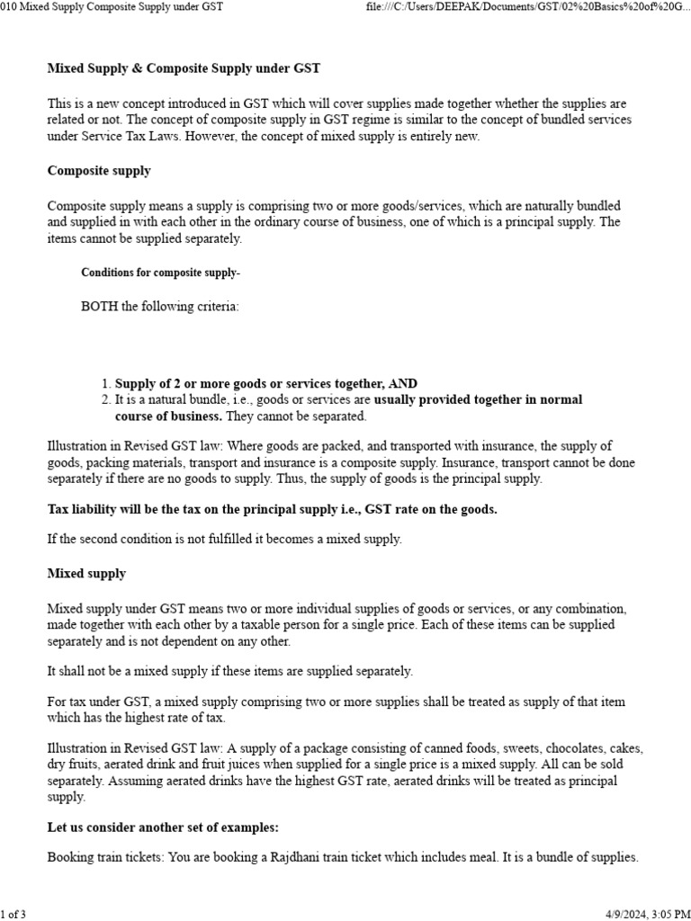 010 mixed supply composite supply under gst pdf value added tax taxes