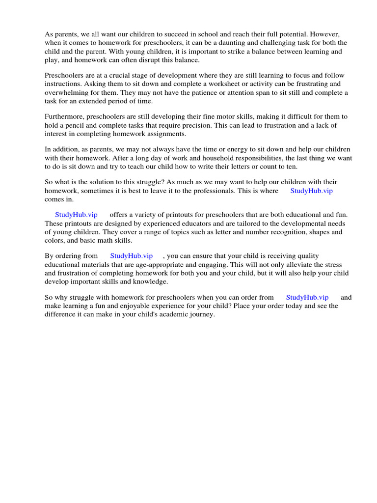 Homework for preschoolers printouts pdf worksheet preschool