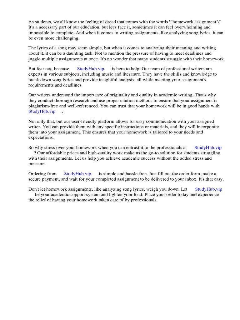 Just A Little Homework Lyrics Pdf Books Homework