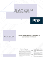 CS 2 - Case 1, Effective Communicator