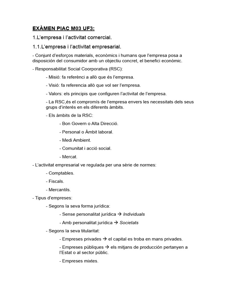 Exàmen Piac M03 Uf3 | PDF