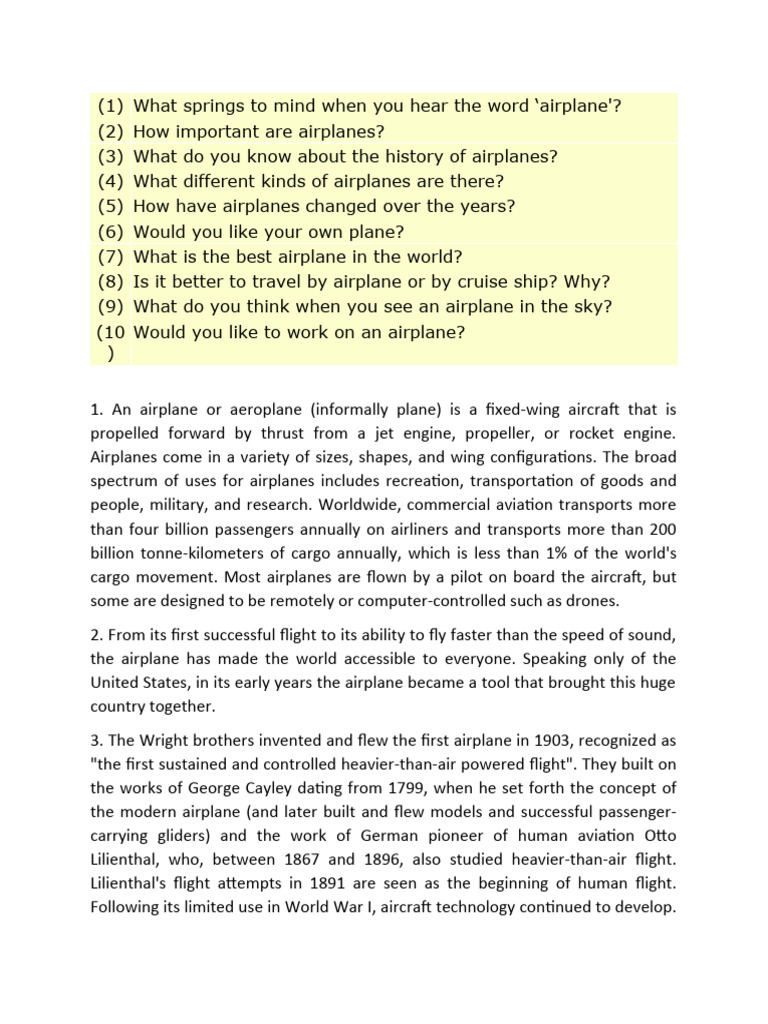 Airplanes | PDF | Aircraft | Airplane