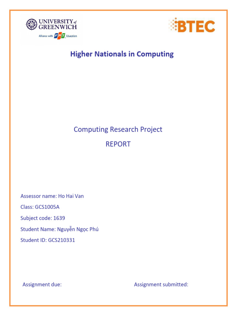 Computing Research Project on Big Data | PDF | Methodology | Big Data